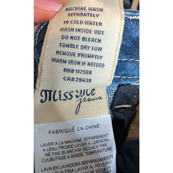 VTG Y2K Miss Me Sequin Vine Pocket Low Rise Boot Cut Distressed Bling Jeans 27 - Picture 11 of 15